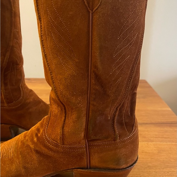 Brown Suede Cowboy Boots - Picture 9 of 12
